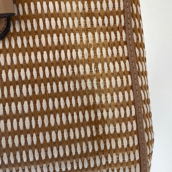 NANETTE LEPORE ARABELLE ‘paper’ straw shoulder bag / purse wht cream tassels bow - Picture 17 of 17